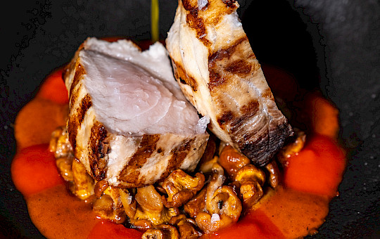 Gallery Delights - Campoyser jack, chanterelles, bell peppers and berberè