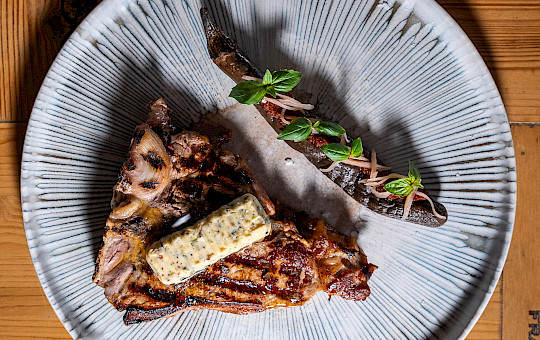 Gallery Delights - Veal, perlina eggplant, tomato and ginger